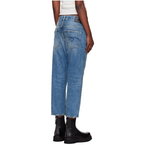 R13 Tailored Drop Jean in "Bain Blue", size 28 - Picture 3 of 16
